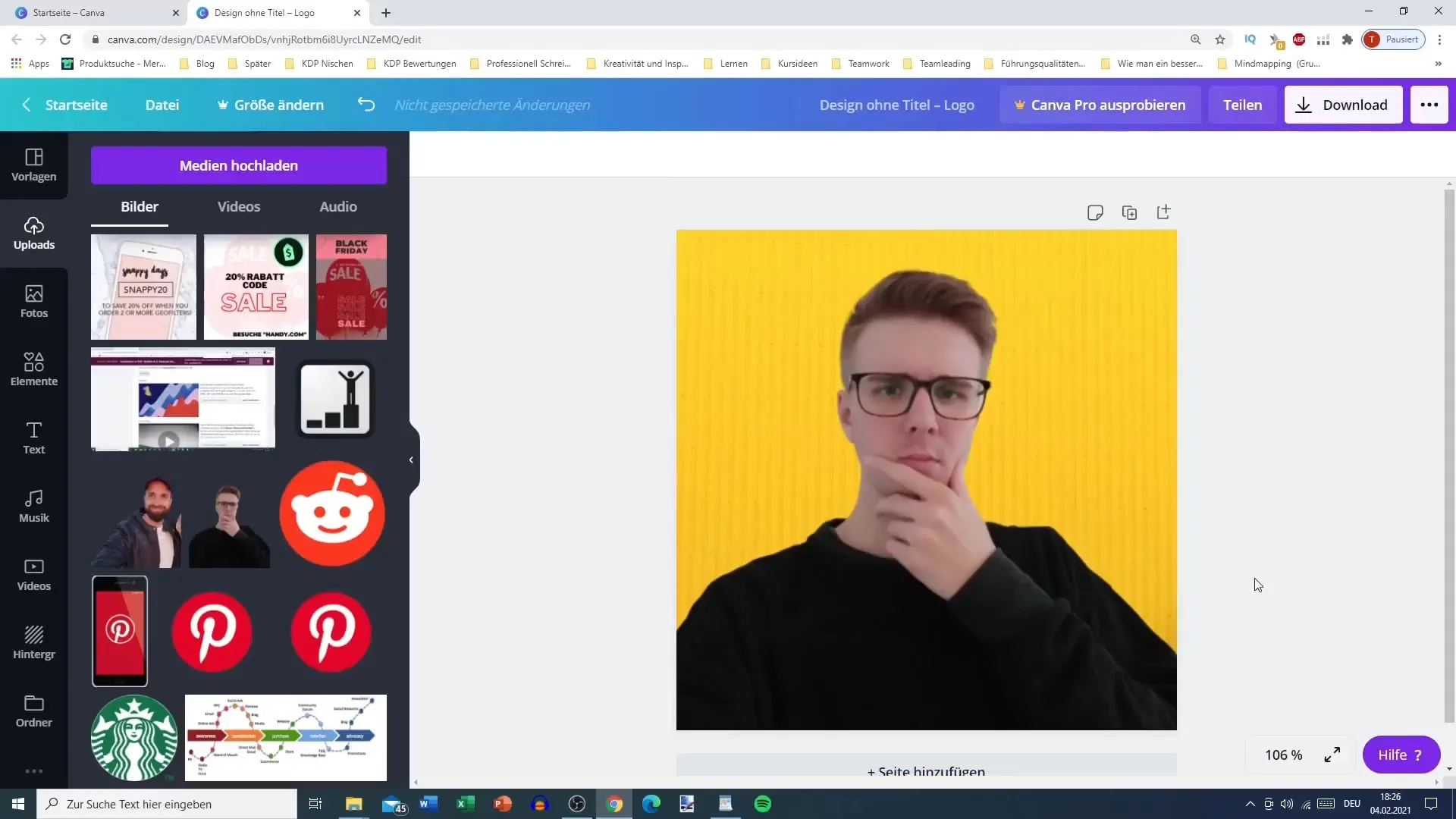 TikTok profili resmi Canva ile oluşturun
