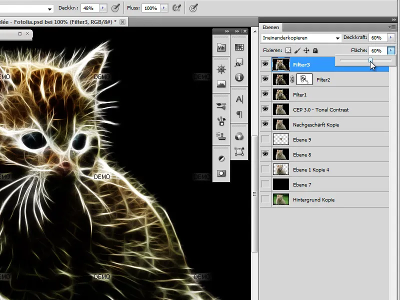 Fractal sphere effect with the help of plug-ins