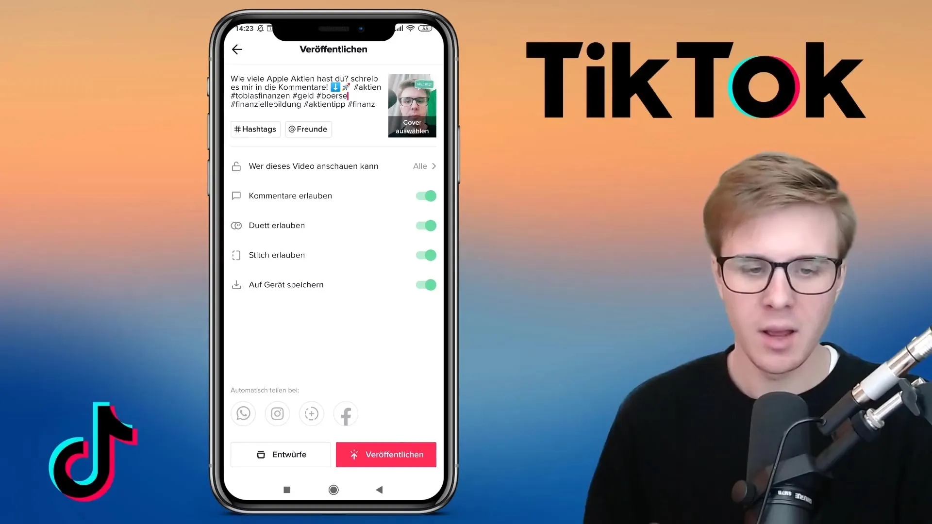 Pazarlama için ideal TikTok gönderi ayarları