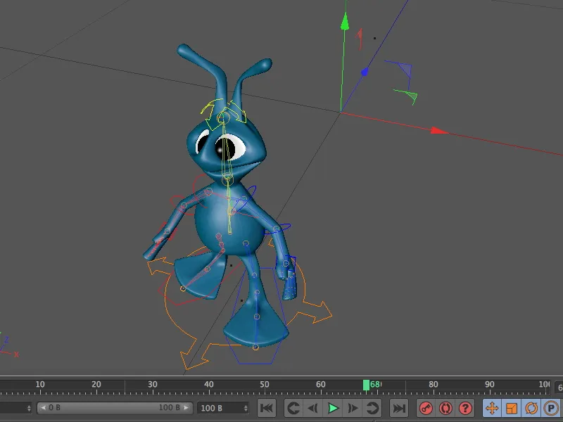 Neu in Release 13 - Animation eines Aliens mit dem CMotion-Walkcycle