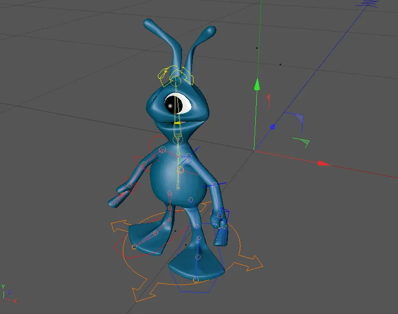 Neu in Release 13 - Animation eines Aliens mit dem CMotion-Walkcycle