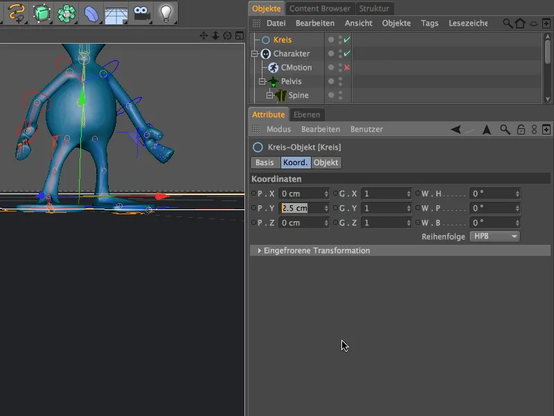 Neu in Release 13 - Animation eines Aliens mit dem CMotion-Walkcycle
