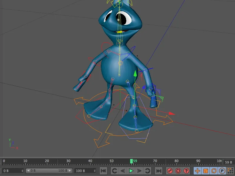 Neu in Release 13 - Animation eines Aliens mit dem CMotion-Walkcycle