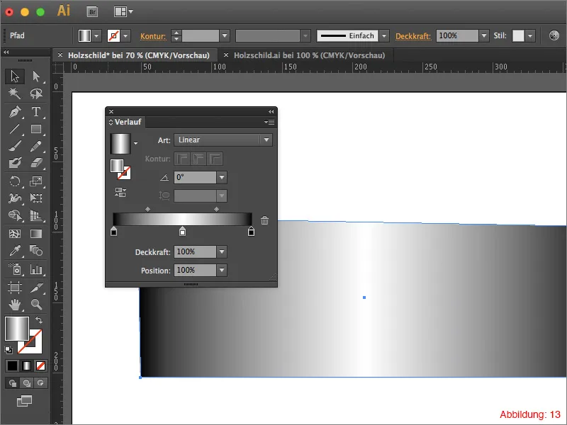Sukurti medinį skydelį - „Adobe Illustrator“.