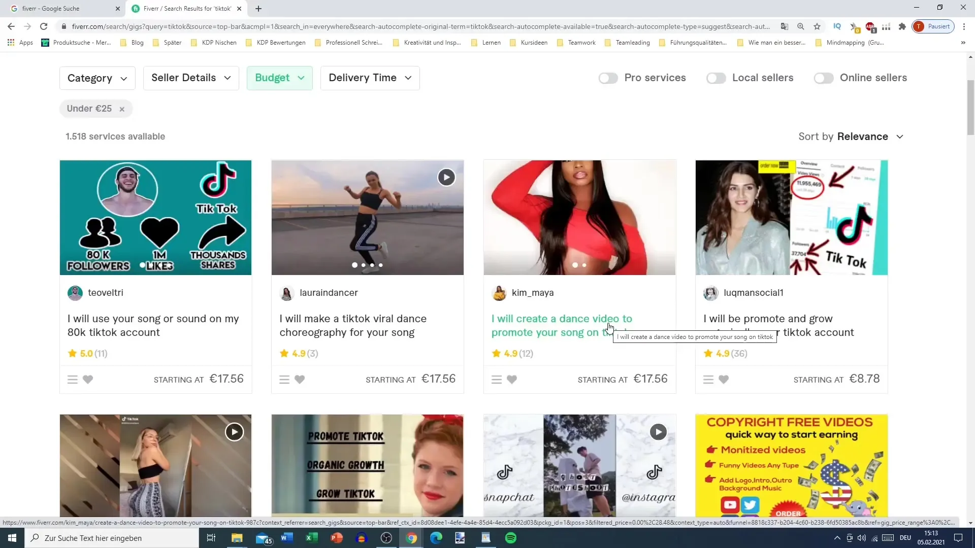 TikTok pazarlama dış kaynak kullanımını kolay hale getirdi - Fiverr'daki serbest çalışanlara görev verin