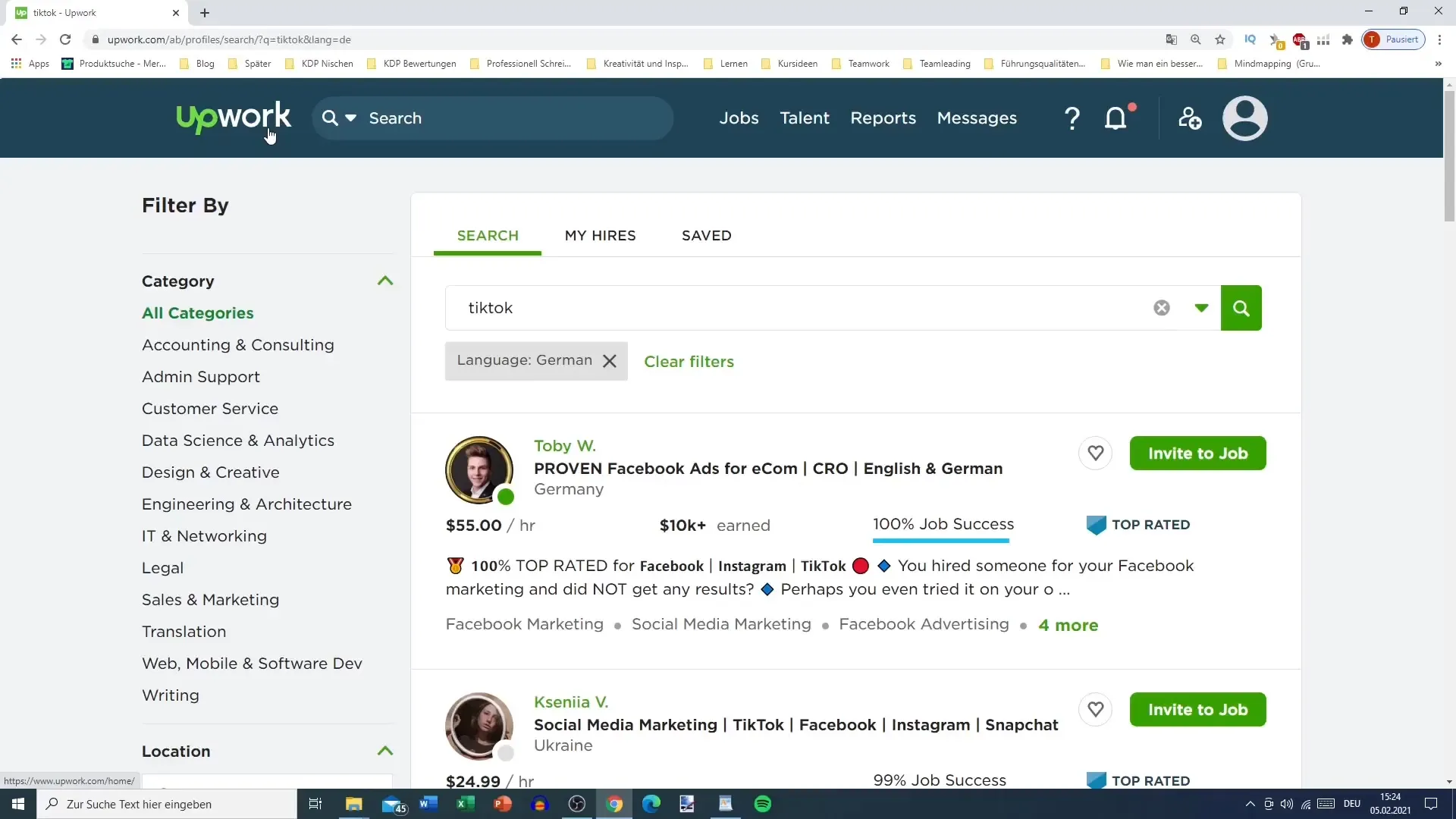 TikTok pazarlamasının dış kaynağa aktarılması: Upwork'te serbest çalışan arama için pratik kılavuz