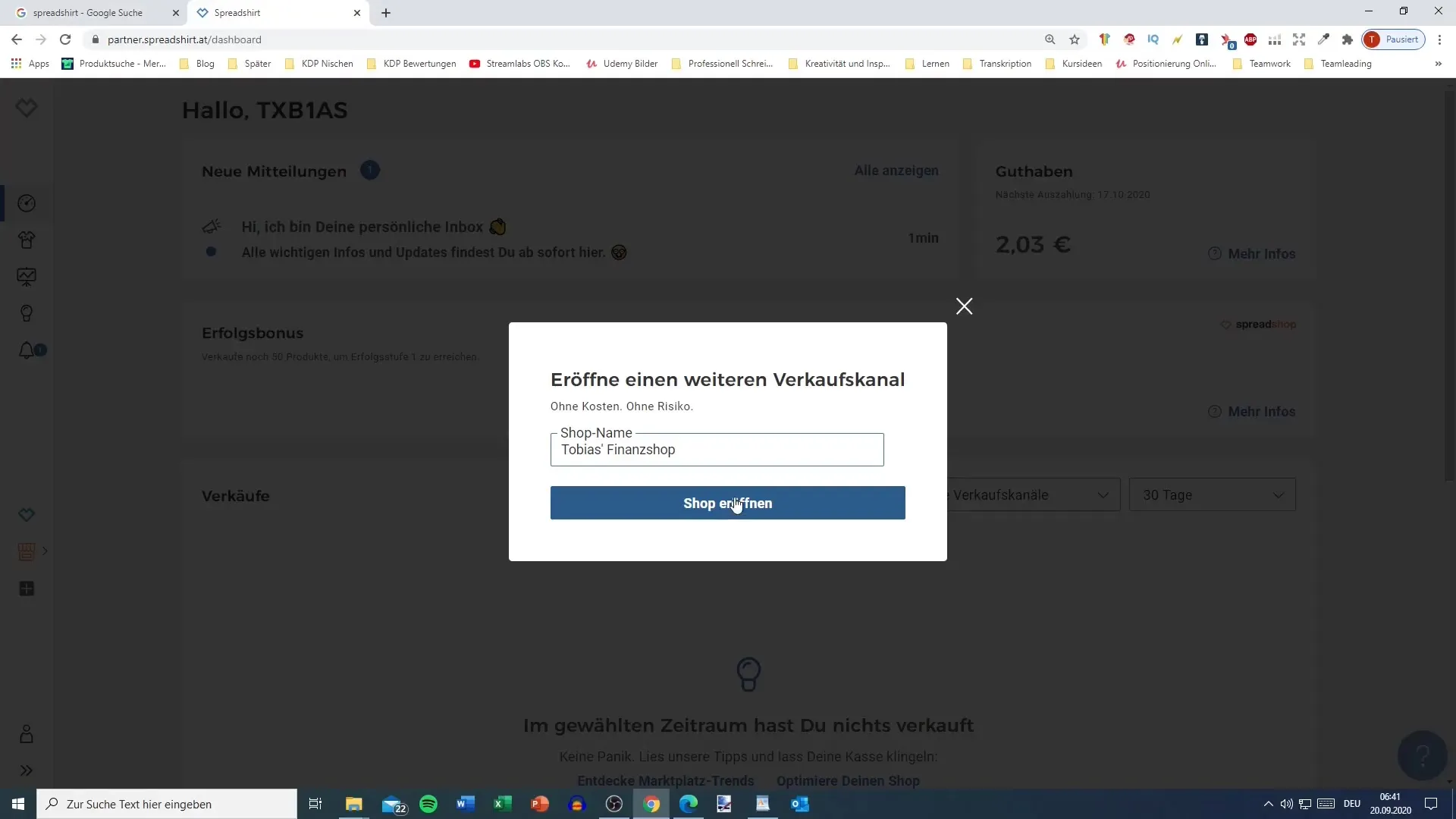 Spreadshirt'de hızlı kaydolun - TikTok mağazanı aç