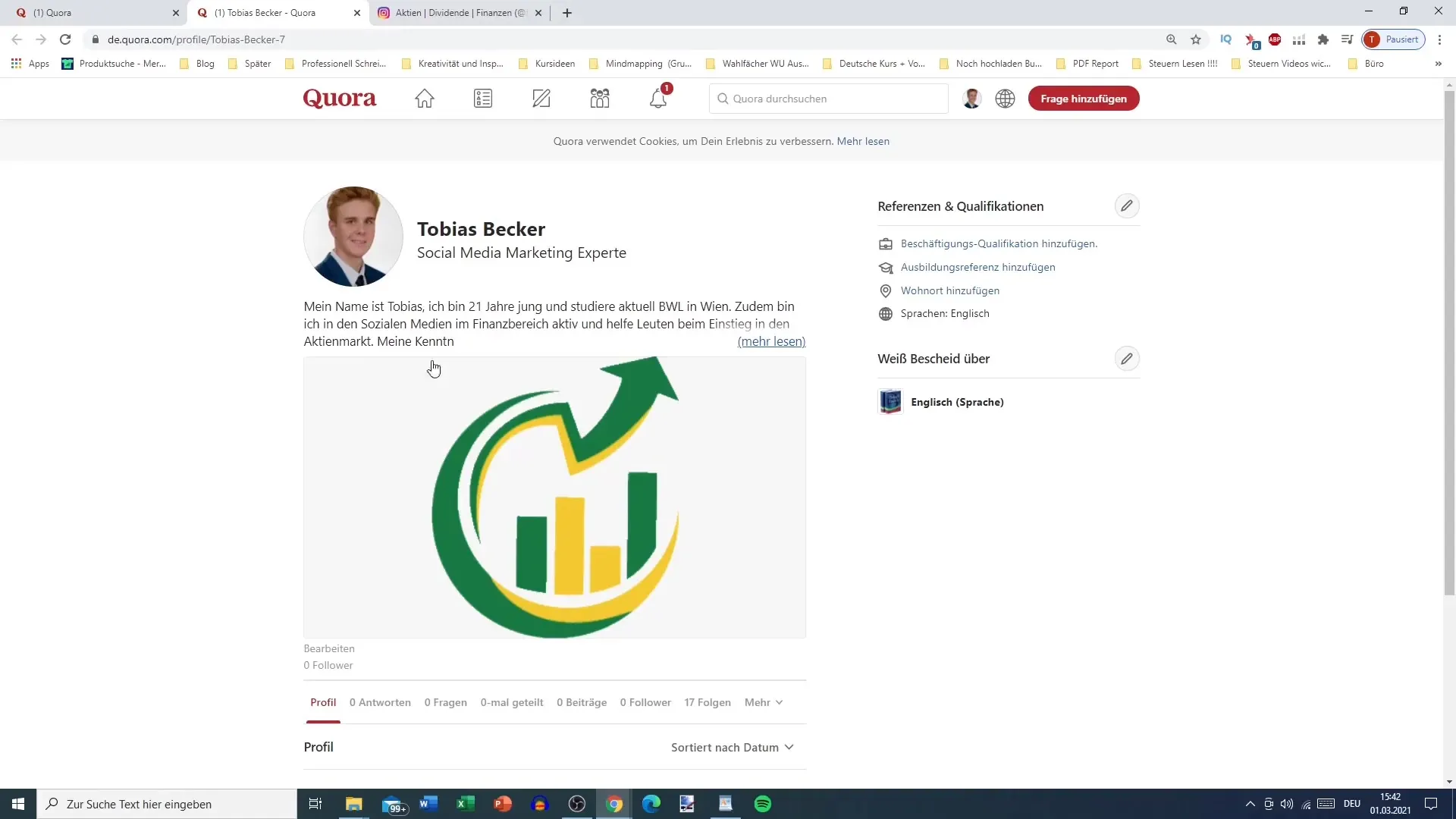 Professionelle Account-Beschreibung auf Quora erstellen