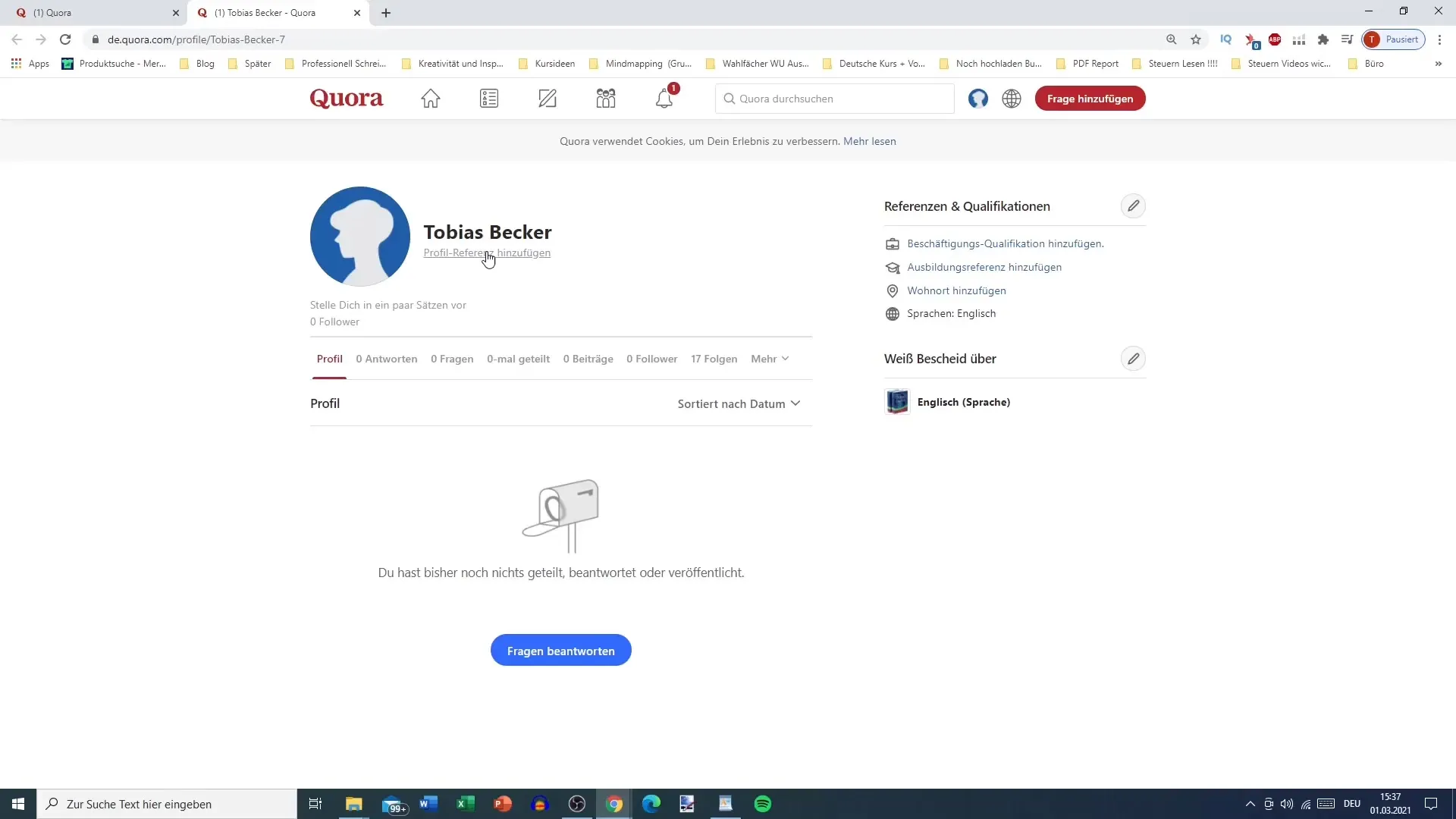 Professionelle Account-Beschreibung auf Quora erstellen