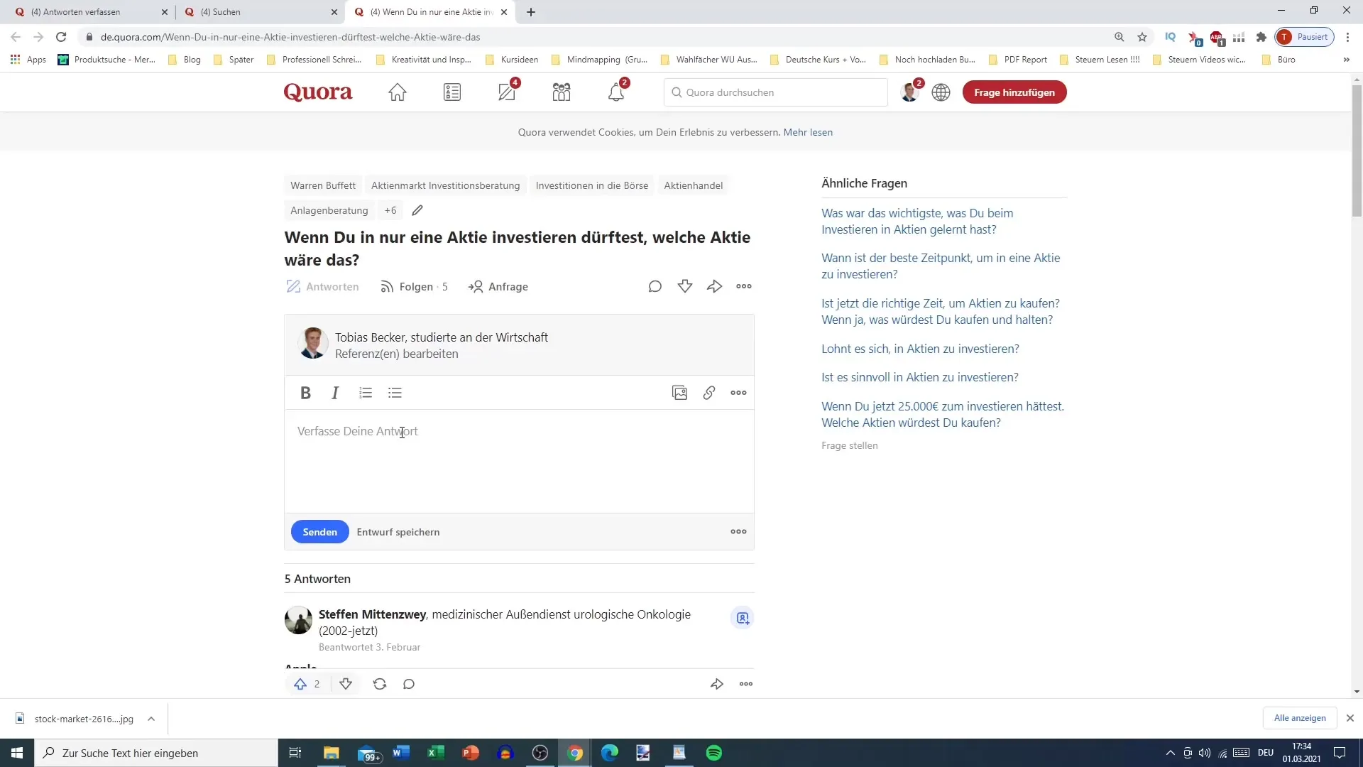 Vybrať vhodné obrázky pre odpovede na Quora