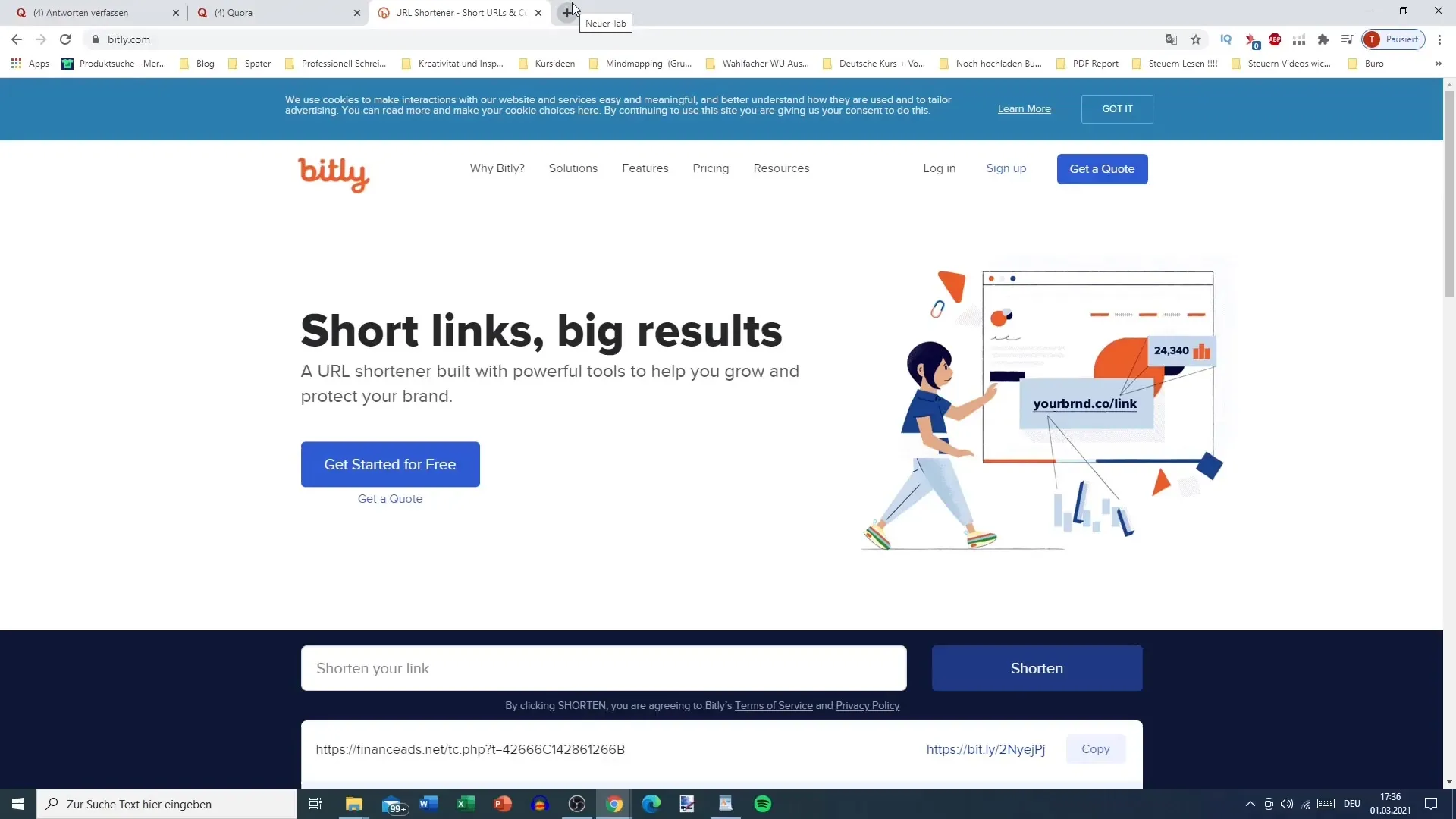 Monitoraggio efficace dei link con Bitly
