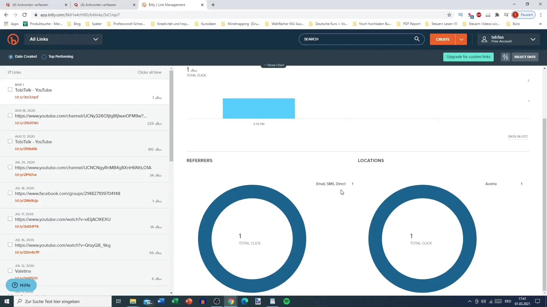 Monitoraggio efficace dei collegamenti con Bitly