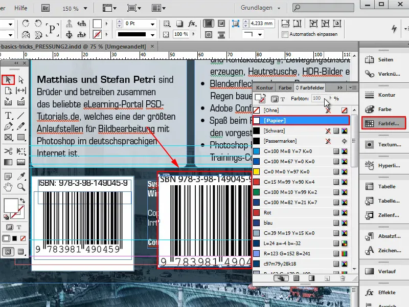 Tipps &amp; Tricks zu Adobe InDesign: EAN-/Barcode/Strichcode aus ISBN mit wenigen Klicks erstellen