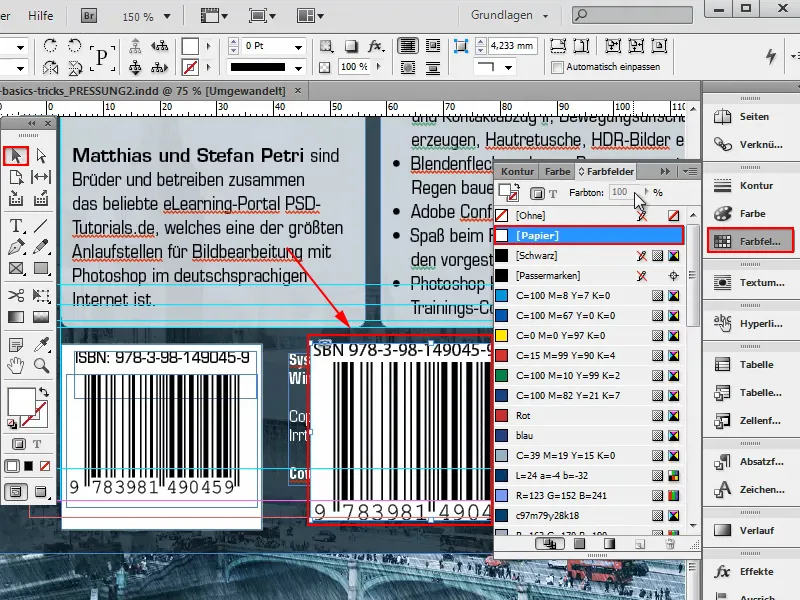 Dicas e truques para o Adobe InDesign: Criar EAN/Barcode/Código de barras a partir do ISBN com apenas alguns cliques.