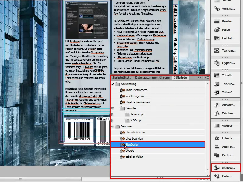 Dicas e truques para Adobe InDesign: criar EAN/Código de barras a partir do ISBN com poucos cliques.