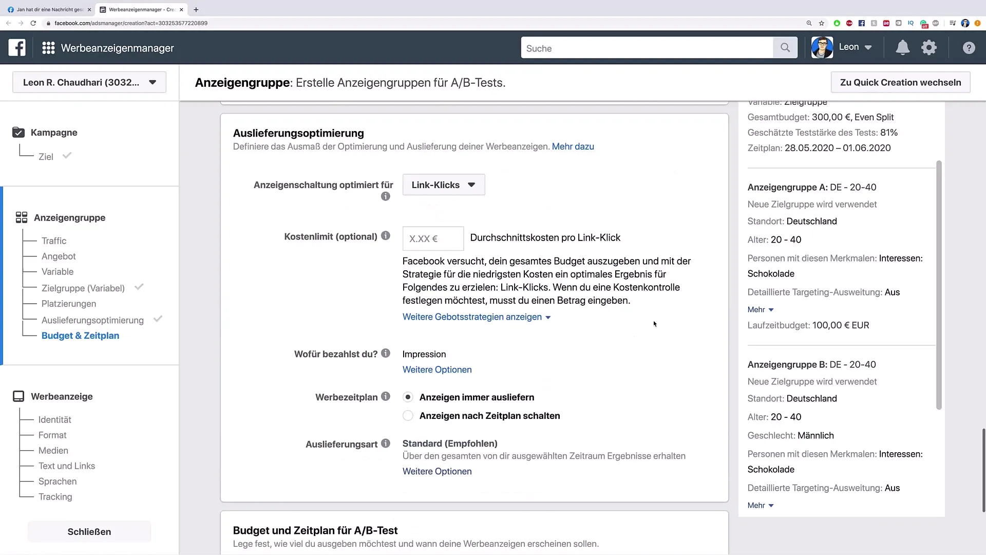 Testování rozdělení cílových skupin na Facebooku pro efektivní reklamu