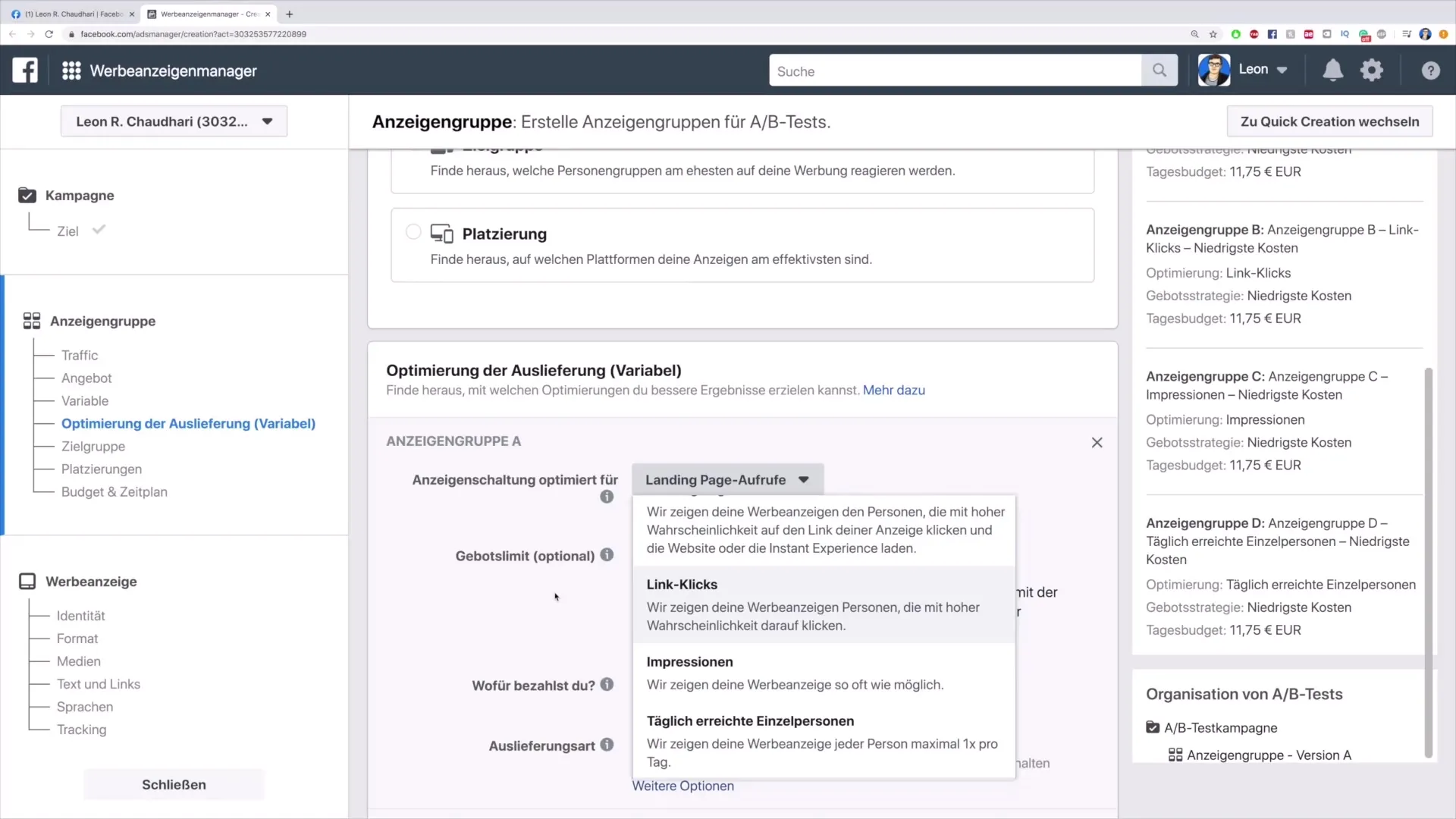 Split-Test zur Auslieferungsoptimierung im Internet