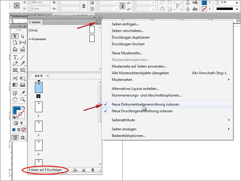 Tipps &amp; Tricks zu Adobe InDesign: Dank des Seitenwerkzeugs Seiten auch untereinander platzieren für z. B. Puzzle