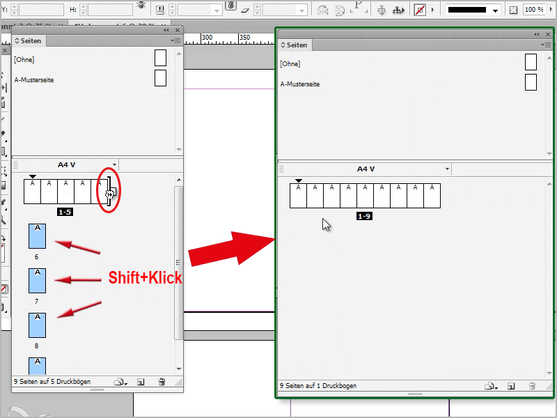 Tipps &amp; Tricks zu Adobe InDesign: Dank des Seitenwerkzeugs Seiten auch untereinander platzieren für z. B. Puzzle