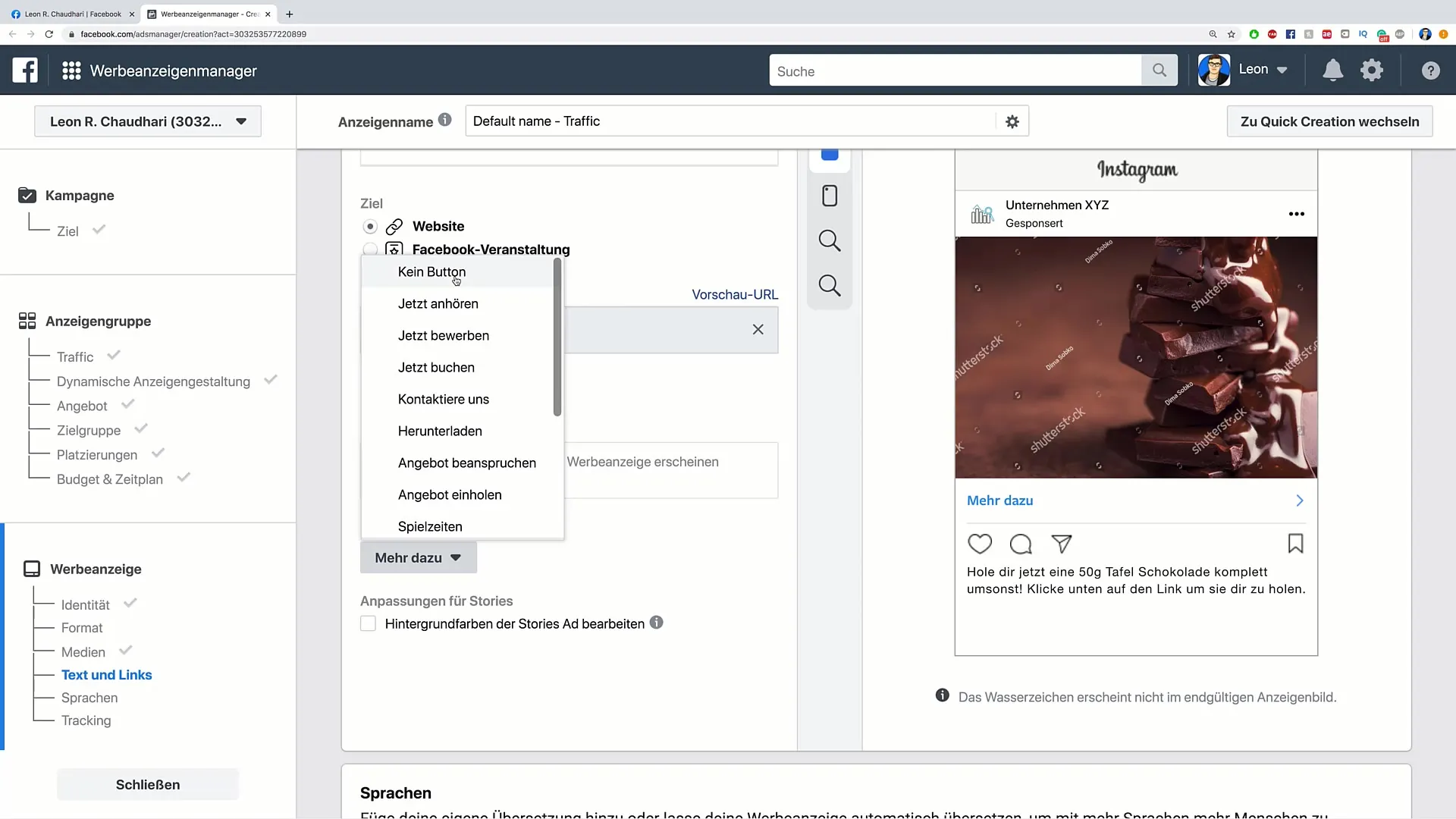 Instagram-Werbeanzeigen schalten leicht gemacht