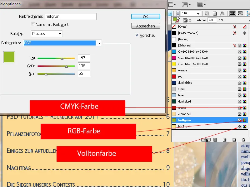 Farben in Adobe InDesign verwalten