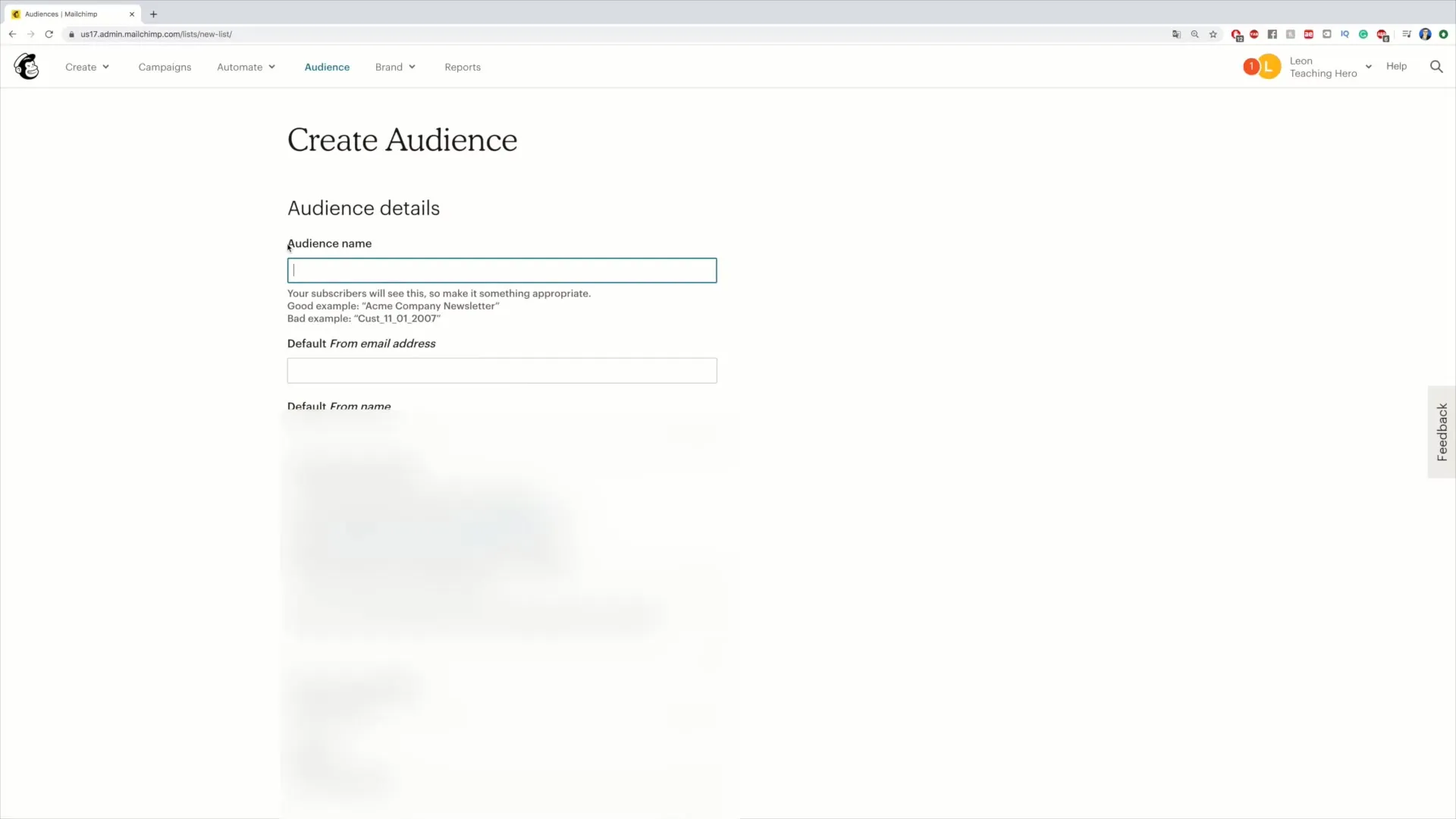 Audience in Mailchimp erstellen – Schritt-für-Schritt Anleitung