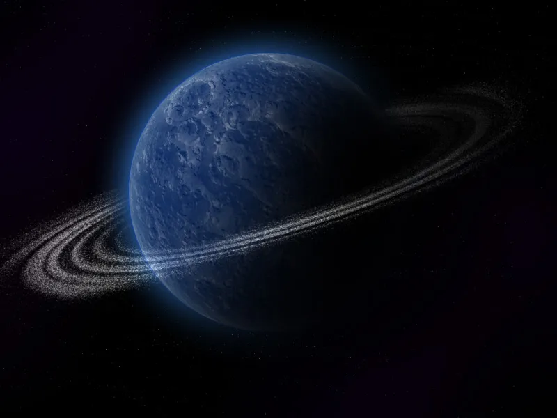 Fire ulike planeter med inkludert asteroidbelte + eksplosjon