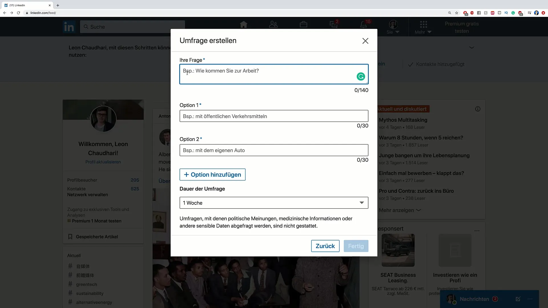 Vytváření příspěvků a článků na LinkedIn pro dosažení většího dosahu