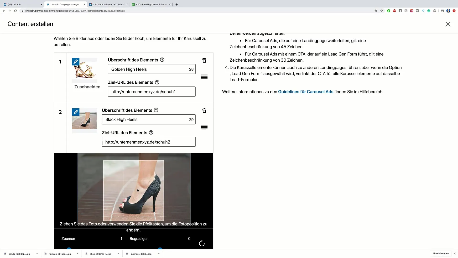 Vytvoření úspěšných karuselových reklam na LinkedIn