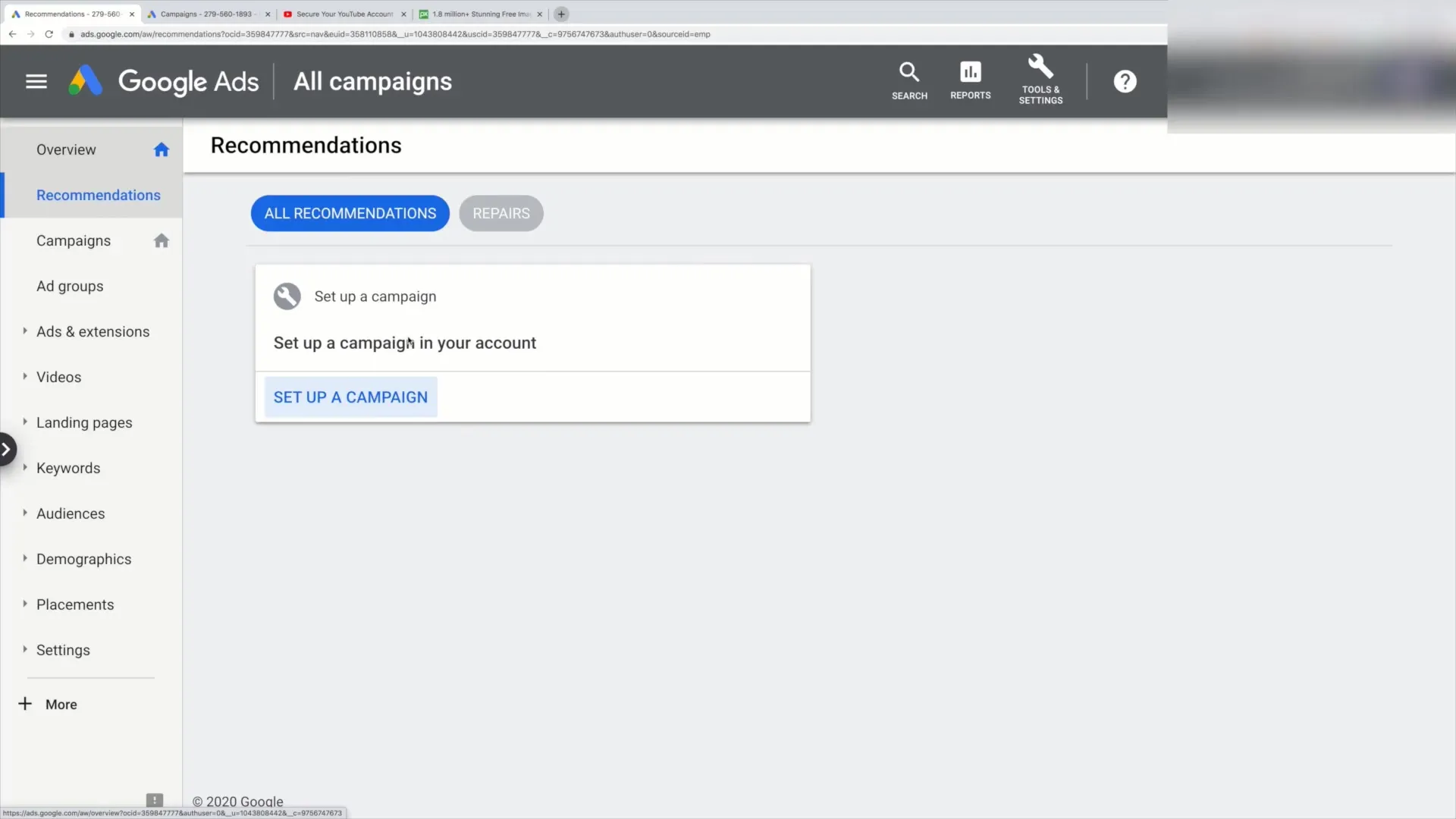 Přehled účtu Google Ads - Tvoje instrukce