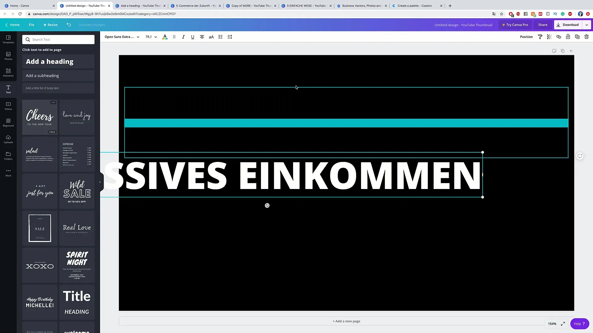 Vytvořit atraktivní miniaturu pro YouTube - návod k Canvě