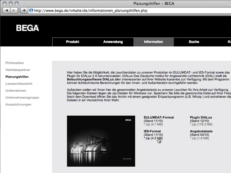 Novedad en la versión 12 - Luces IES