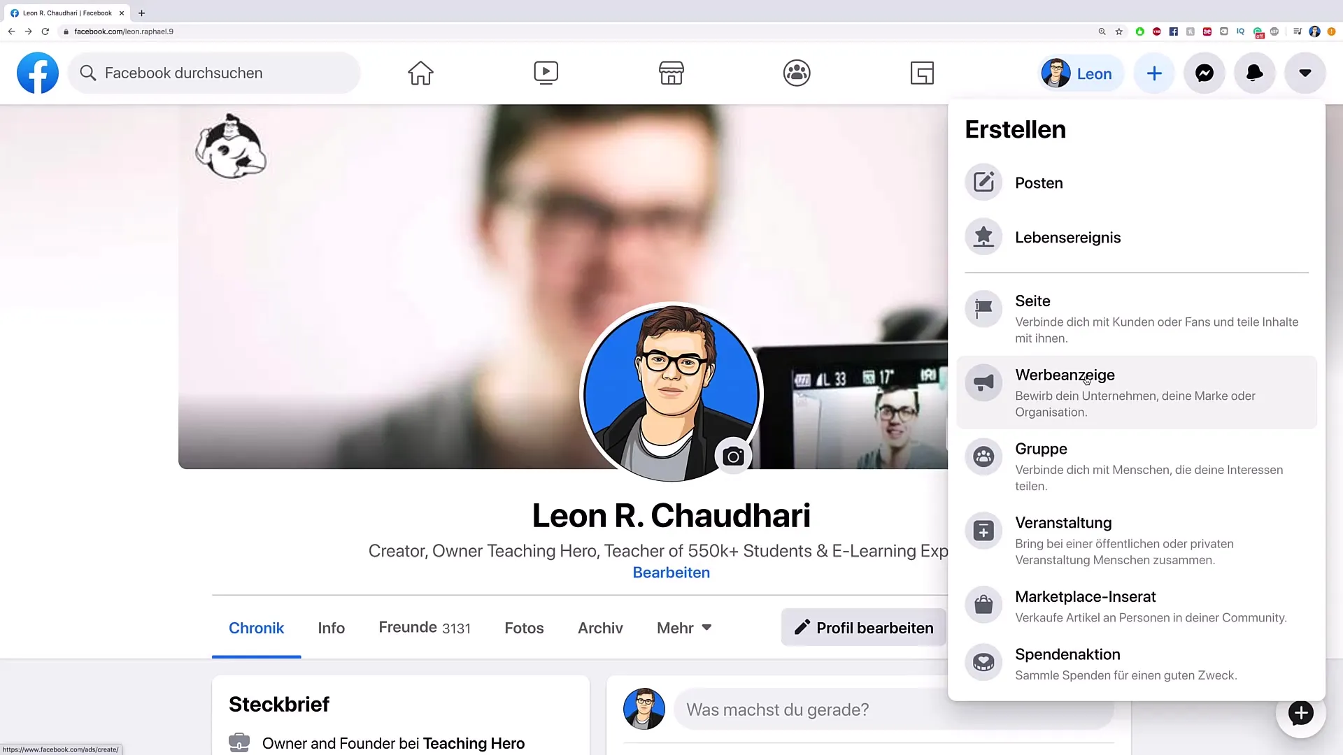 Vytváření reklamy na Facebooku pro zobrazení videa: Návod krok za krokem