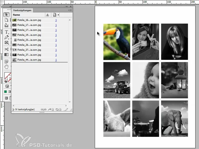 Suggerimenti e trucchi per Adobe InDesign: confrontare rapidamente le foto in bianco e nero e a colori.