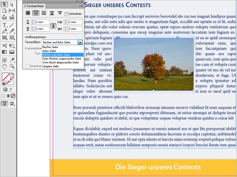 Αναδίπλωση κειμένου στο InDesign