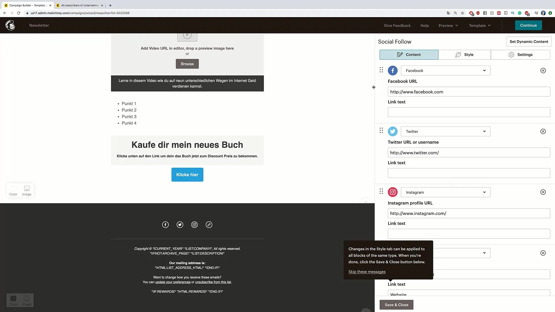 Vytvoření kampaně a newsletteru na internetu jednoduše