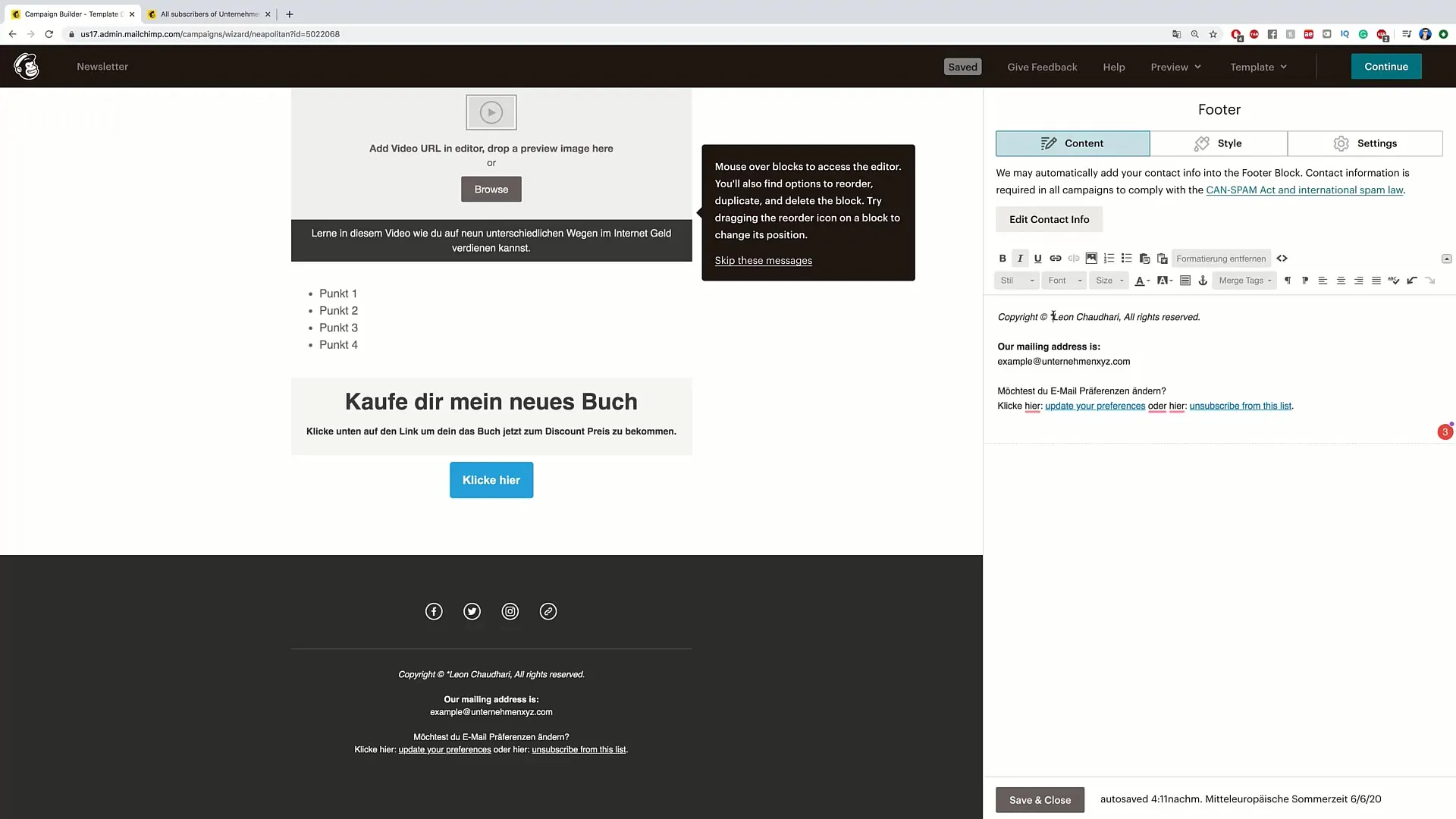 Vytvářejte kampaň a newsletter jednoduše na internetu