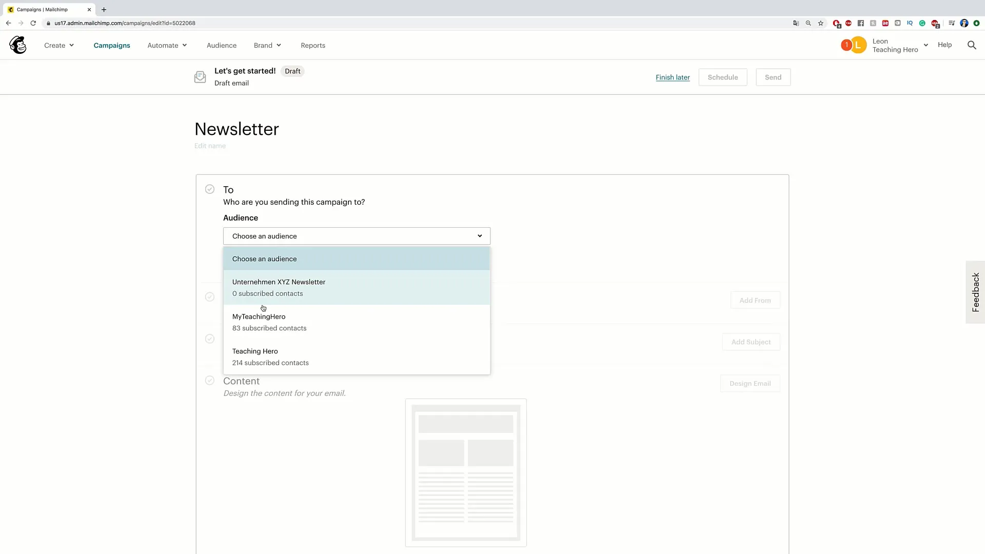 Vytvořte kampaň a newsletter na internetu jednoduše