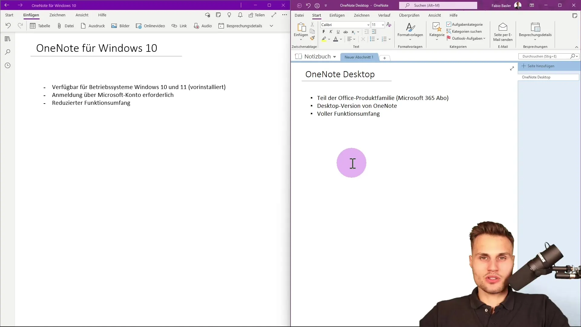 Diferencias entre OneNote para Windows 10 y OneNote de escritorio