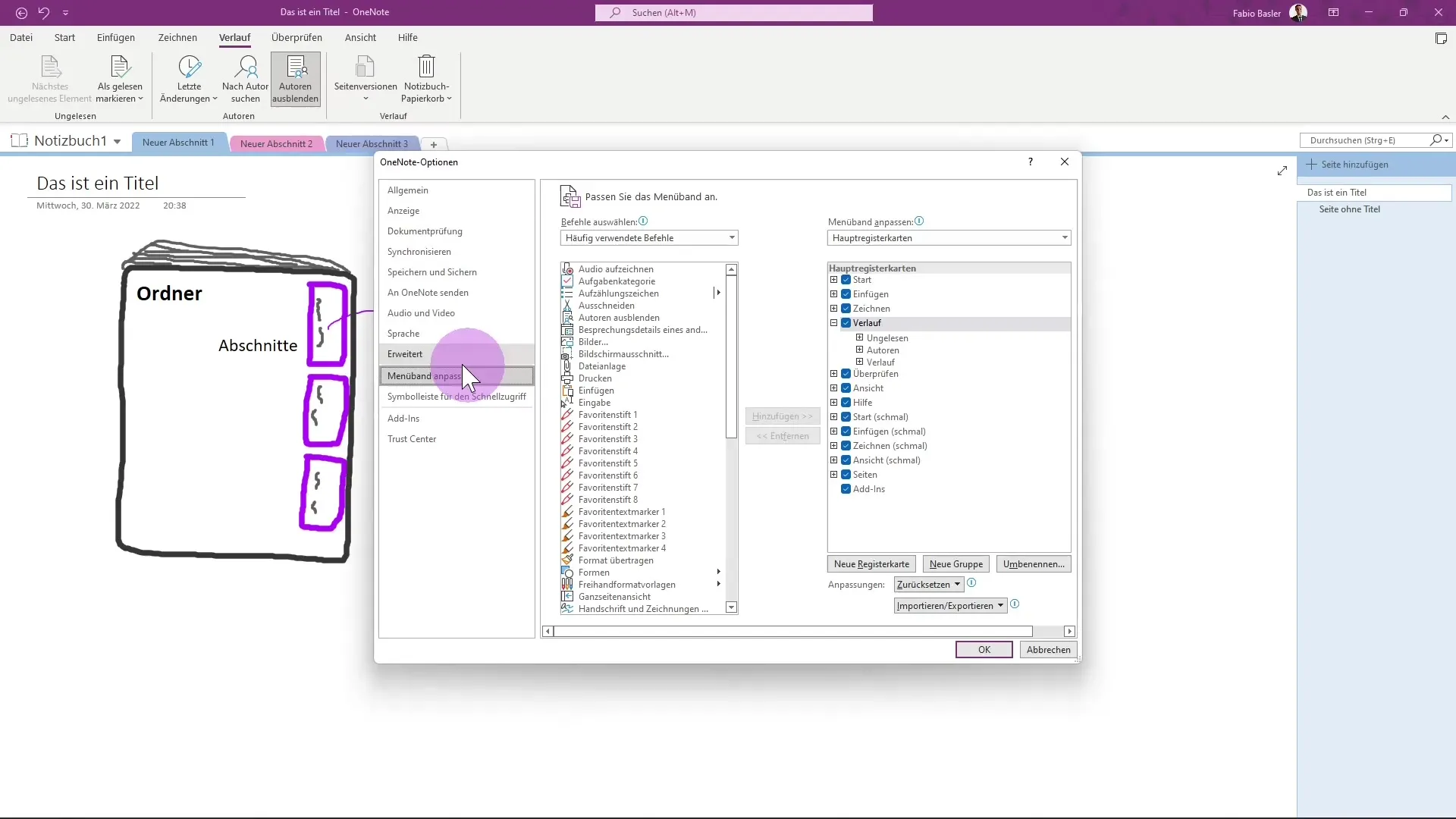Interfaz de usuario de OneNote para tomar notas de manera efectiva