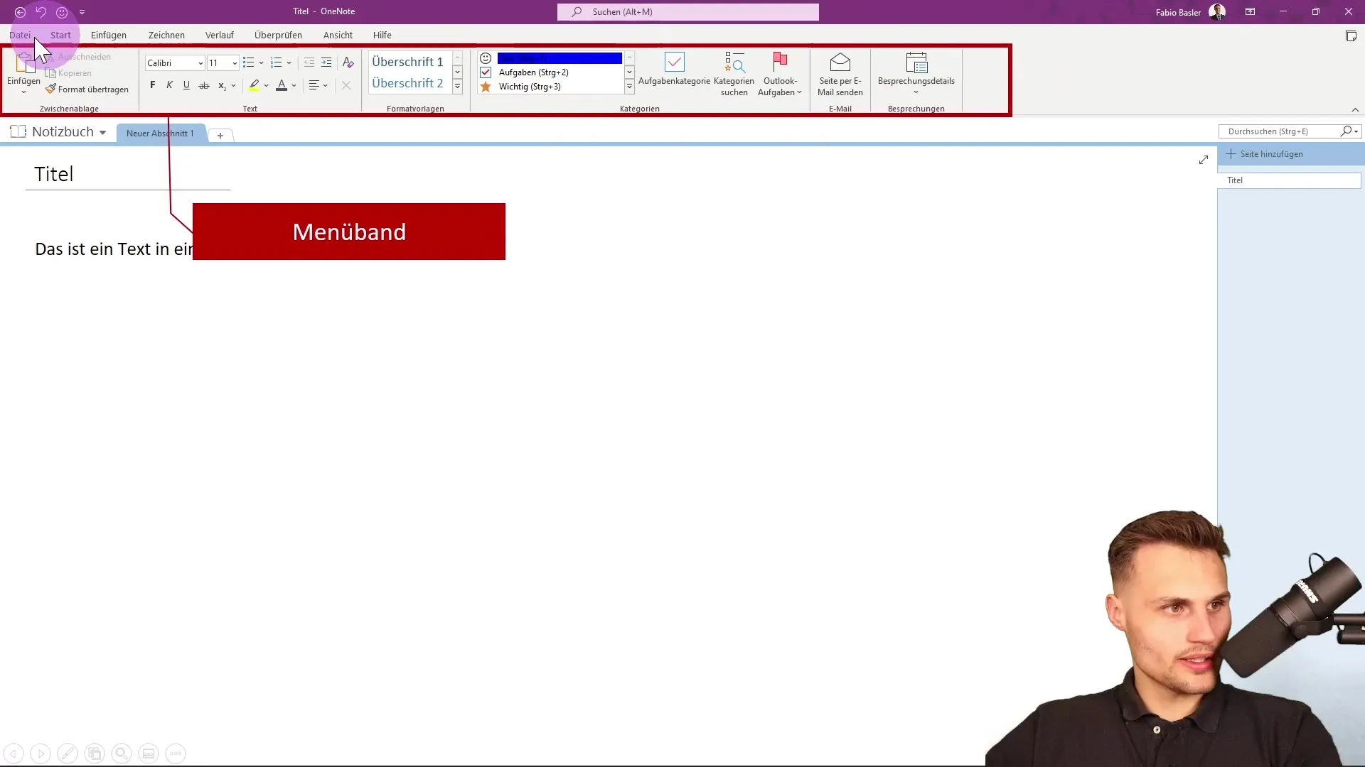 Microsoft OneNote: Conceptos básicos e interfaz de usuario