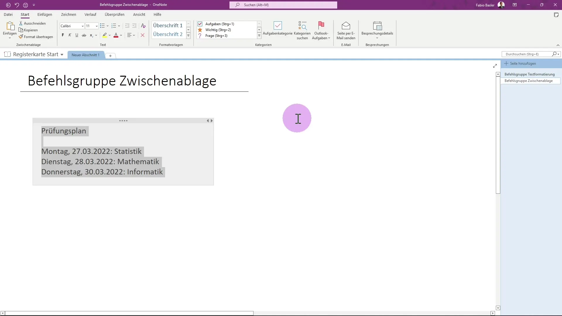 Uso óptimo del portapapeles en OneNote