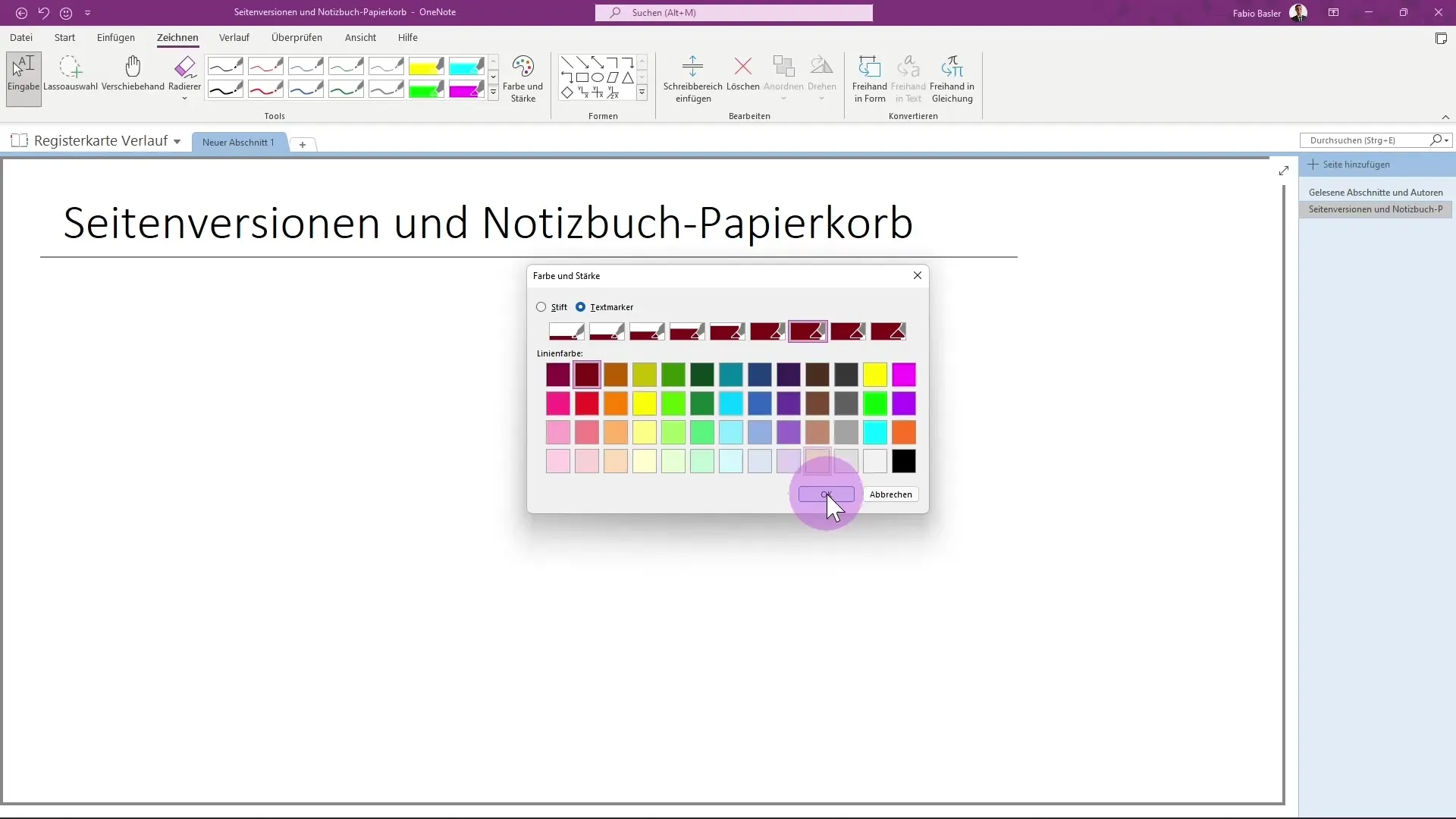 Instrucciones sencillas para la papelera de reciclaje de OneNote