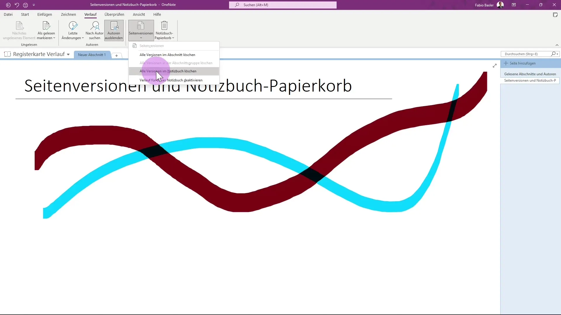 Instrucciones simples para la papelera de reciclaje de OneNote