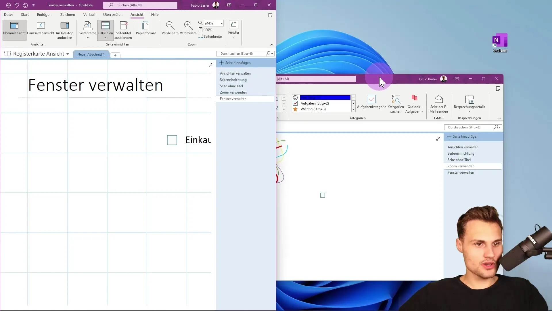 Uso óptimo de ventanas en Microsoft OneNote