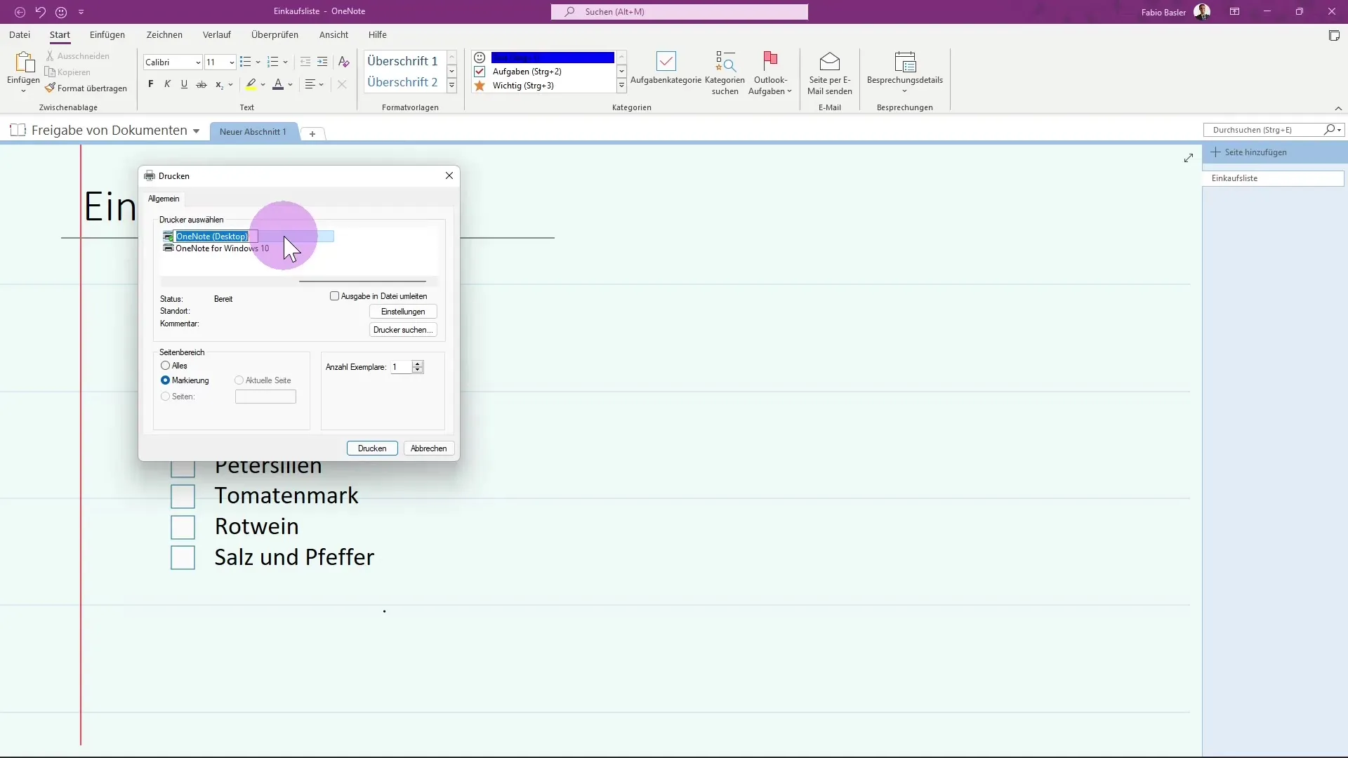 Impresión eficiente en Microsoft OneNote made easy