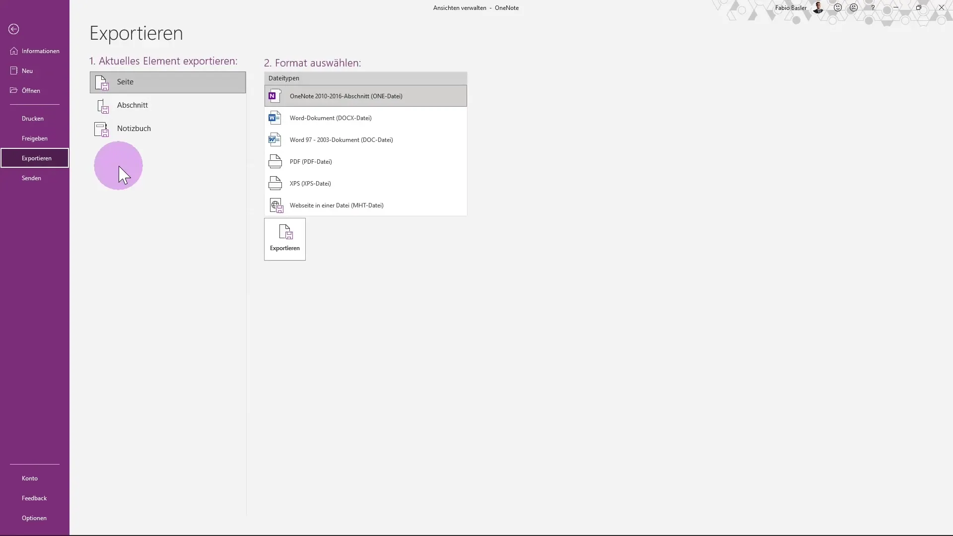 Exportar páginas de OneNote de forma efectiva - Guía para usuarios