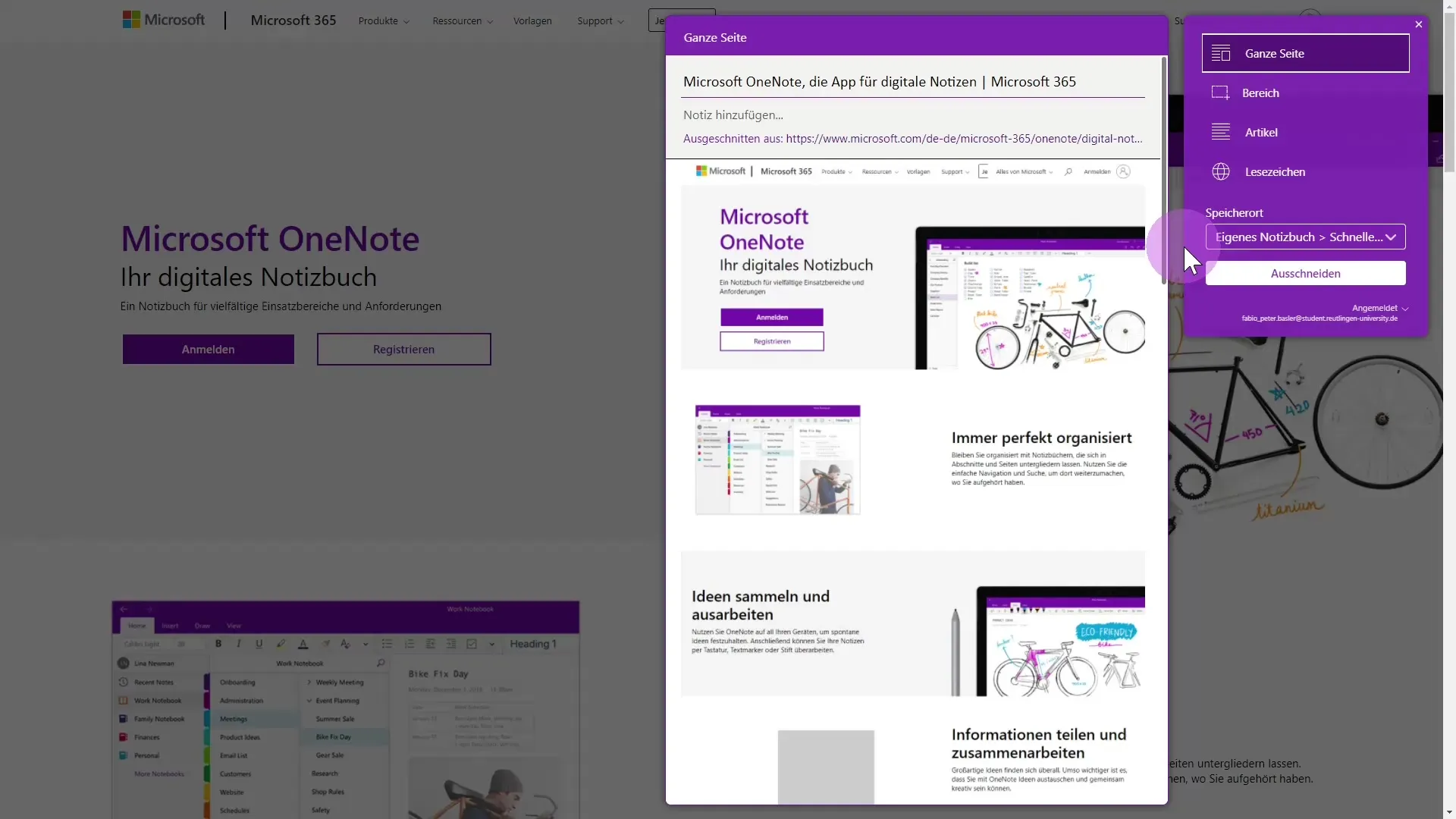 OneNote Web Clipper para recopilar notas de forma eficiente