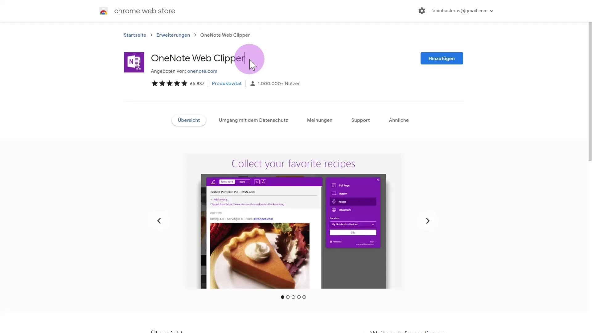 OneNote Web Clipper para recopilar notas de manera eficiente