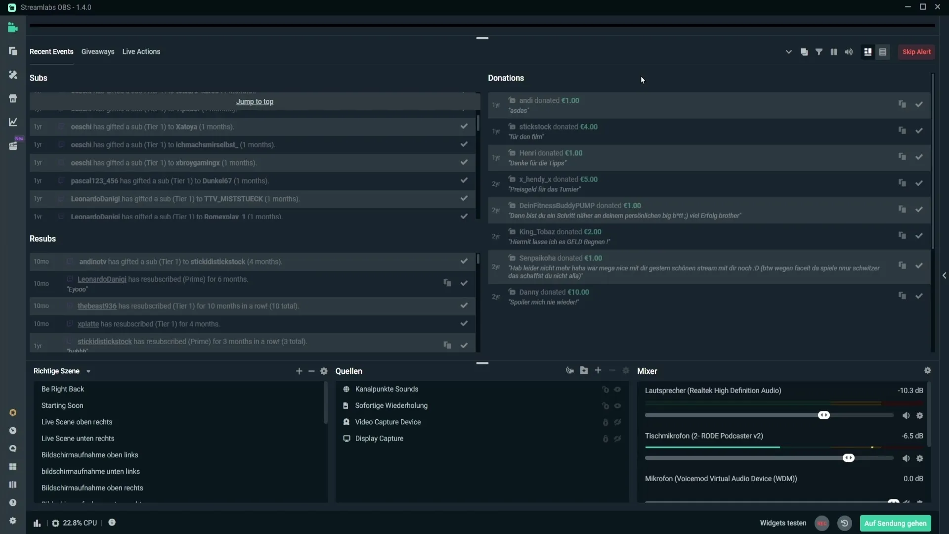 Streamlabs OBS에서 레거시 이벤트를 최대한 활용하기